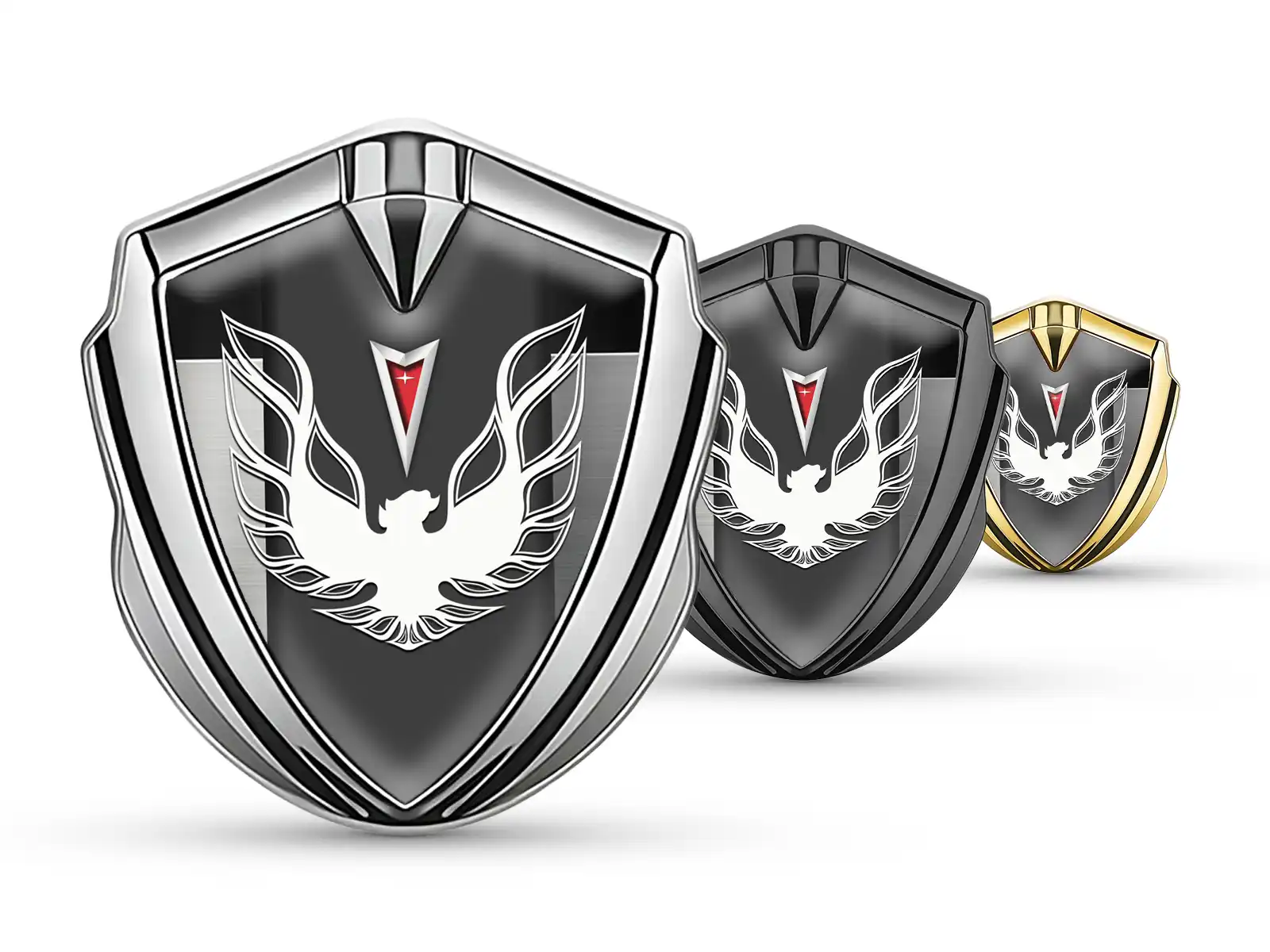 Pontiac Car Badges Tuning Inspired Shiny Metal Detail